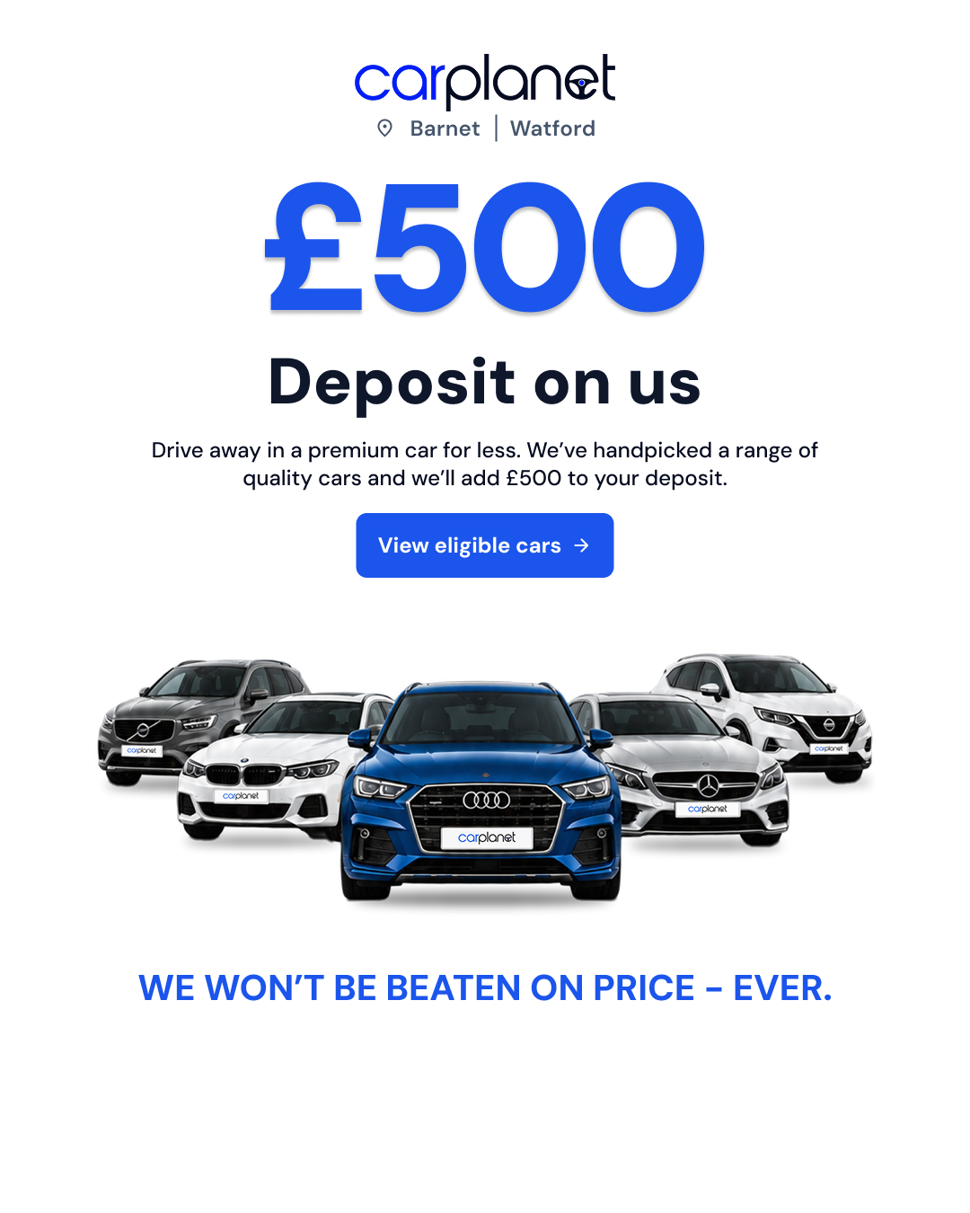 £500 Deposit on us £500 Deposit on us